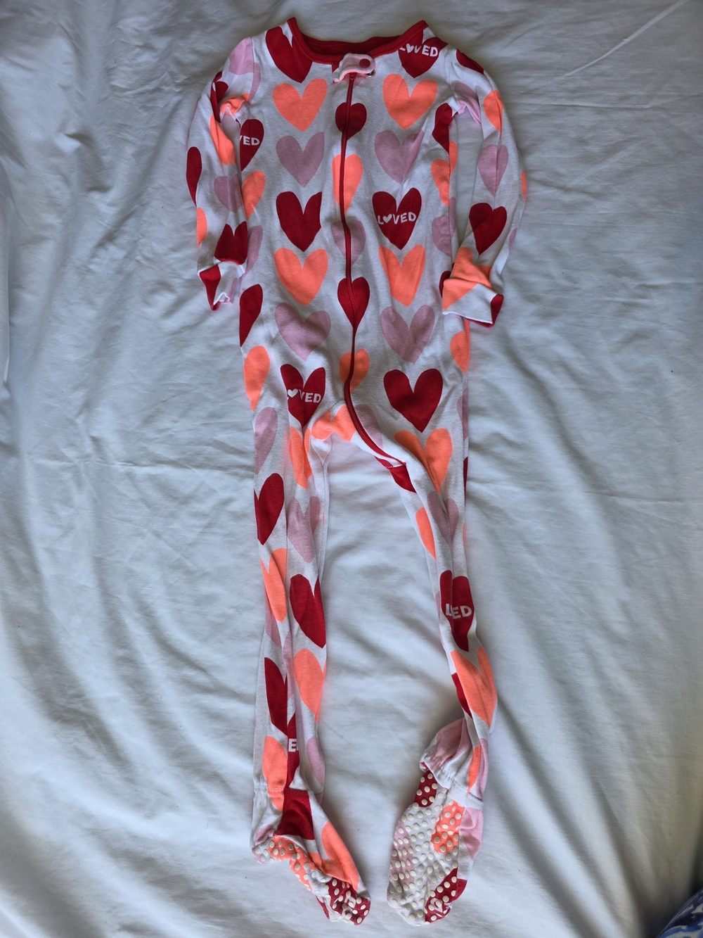 The Children's Place Red & Pink Heart-Accented Footed Pajamas